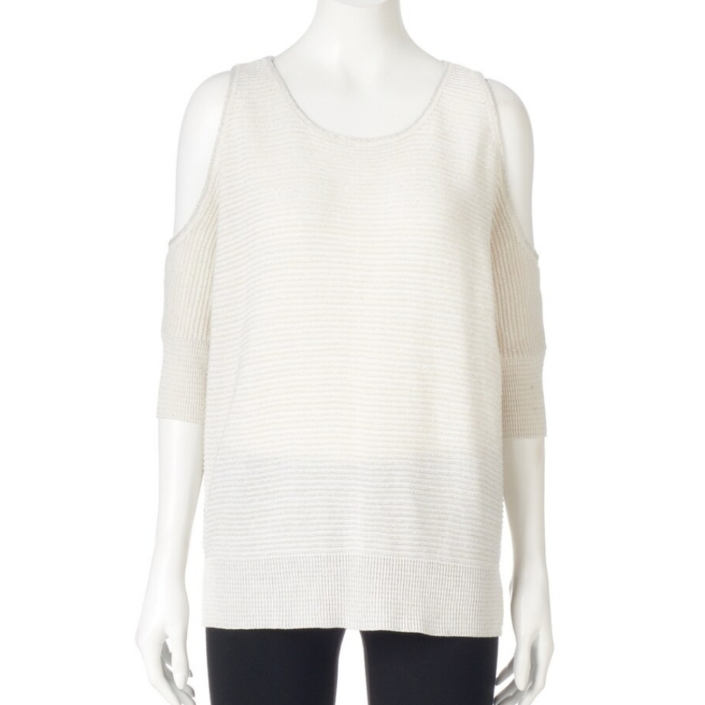 Women's Apt. 9 Marled cold- shoulder Top
